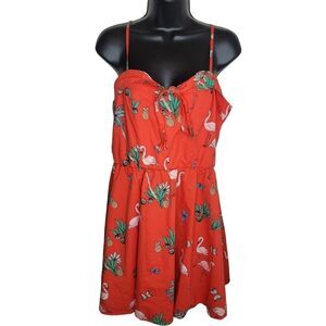 Bailey Blue red flamingo fit & flare sun dress size XL